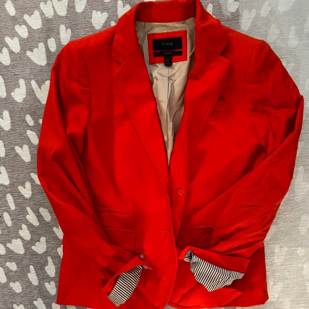 J.CREW Women’s Red Blazer Size 6